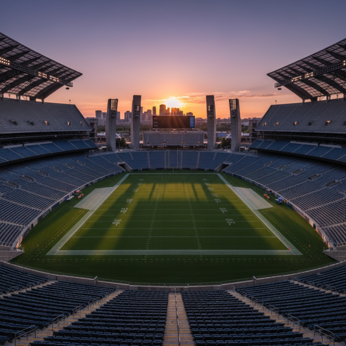 Jogadores de futebol iranianos em campo segurando mochilas escolares.